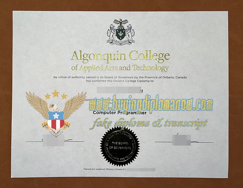 Get Algonquin College fake diploma