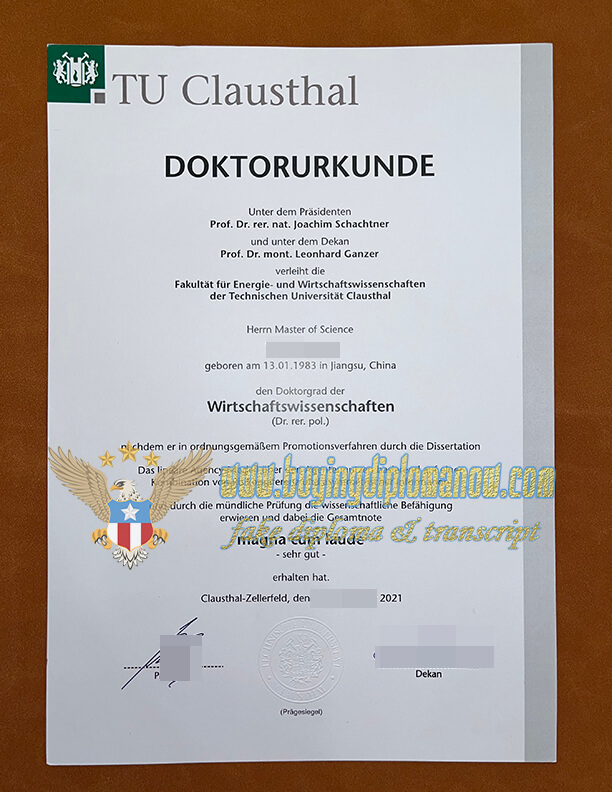 Get a Clausthal University of Technology fake diploma