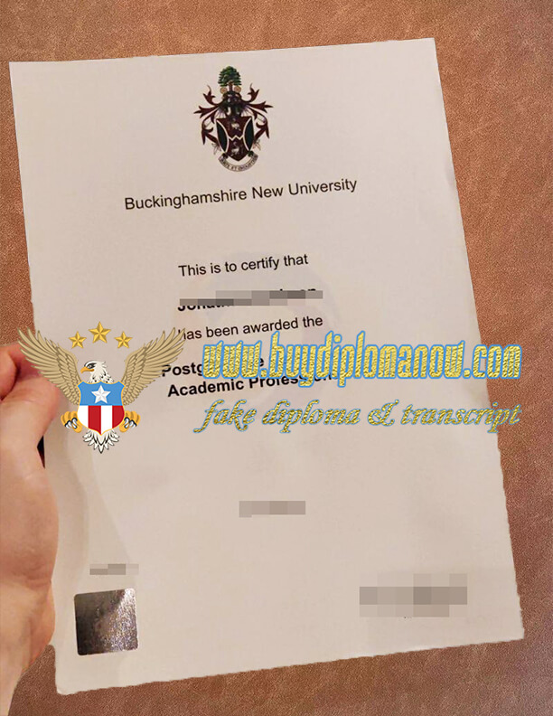 Buy a Buckinghamshire New University fake diploma