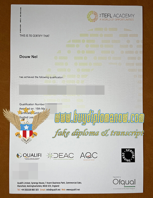 Get New Qualifi Level 5 TEFL Certificate, Fake TEFL Diploma online