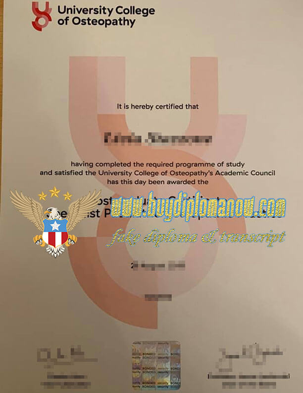 How to make a University College of Osteopathy fake diploma